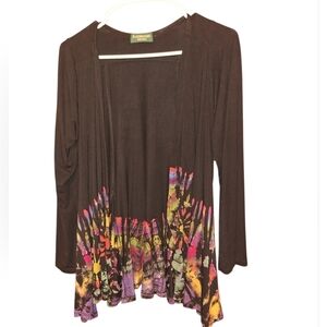 Kathmandu  Open Colorful Cardigan Tie Dyed Boho Hippie Artsy Ladies Medium READ